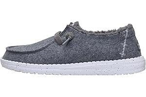 HEYDUDE Women's Wendy Wool Cozy Slip-On Loafers | Comfortable Lightweight Shoes with Sherpa Lining for All Day Comfort