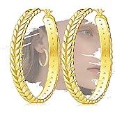 Sterling Silver Large Hoop Earrings for Women - Hypoallergenic Big Hoop Earrings for Sensitive Ears Women's Heavy Loop Earring Fashion Jewelry Gifts