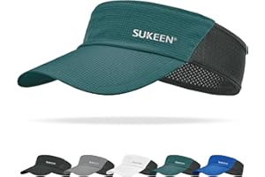 Sukeen Sun Visor Hat for Men Large Head Lightweight Cooling Stretchy Visor Hat for Running, Tennis, Golf, Daily Wear