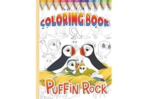 Coloring Book: Cute Pu.ffin A Rock Coloring Pages For Kids