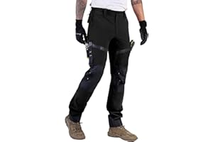 Ellobird Construction Work Pants for Men Cargo 4 Way Stretch Relaxed Fit Water Repellent Double Knee Work Utility