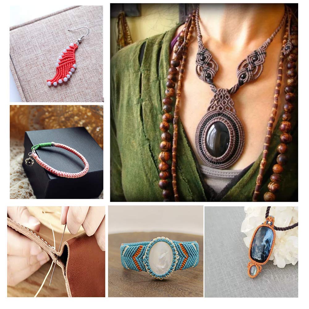 36 Colors Waxed Thread, 1188 Yards Colorful Leather Thread, 33 Yards Per Color Waxed Polyester Cord, Sewing Threads, Hand Stitching Threads for Hand Sewing