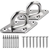 TooTaci 1000lb Capacity Hammock Hooks Heavy Duty, Hammock Hanging Kit with Screw Bolts, Stainless Steel Hammocks Wall Mount Kit, Ceiling Hook for Indoor Outdoor, Swing Chairs Hanging