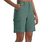 bepopotan Women's Quick-Dry Cargo Shorts - Lightweight Hiking Shorts with 5 Pockets for Athletic Golf Travel Work