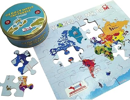 puzzle del mundo para niños