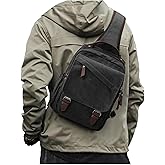 Messenger bag for Men,Small Sling Crossbody Backpack Shoulder Bag for Men Women,canvas Strap Backpack Sling Bag