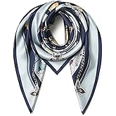 SHIROUYU 100% Pure Mulberry Silk Scarf 35" Large Square Lightweight Headscarf –Women’s Hair Wraps The shawl-With Gift Packed