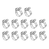 uxcell Worm Gear Hose Clamp, 12pcs