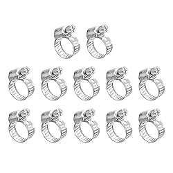 uxcell Worm Gear Hose Clamp, 12pcs