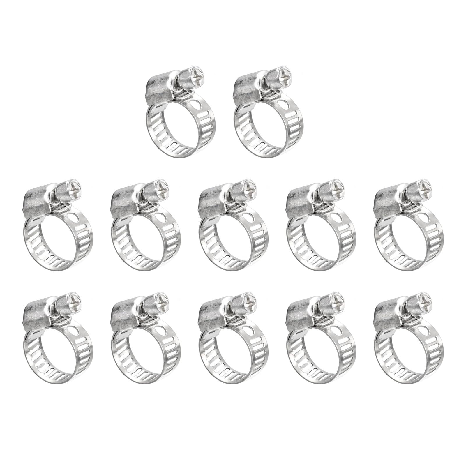 uxcell Worm Gear Hose Clamp, 12pcs