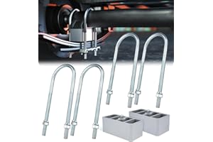 Lupar Universal Leaf Spring Lowering Block Kit, Heavy Duty Steel Lowering Block Kit, 2 Inch