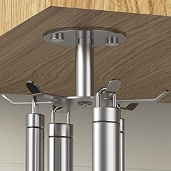 Funnacle 1pcs Under Cabinet Hooks Rotating Kitchen