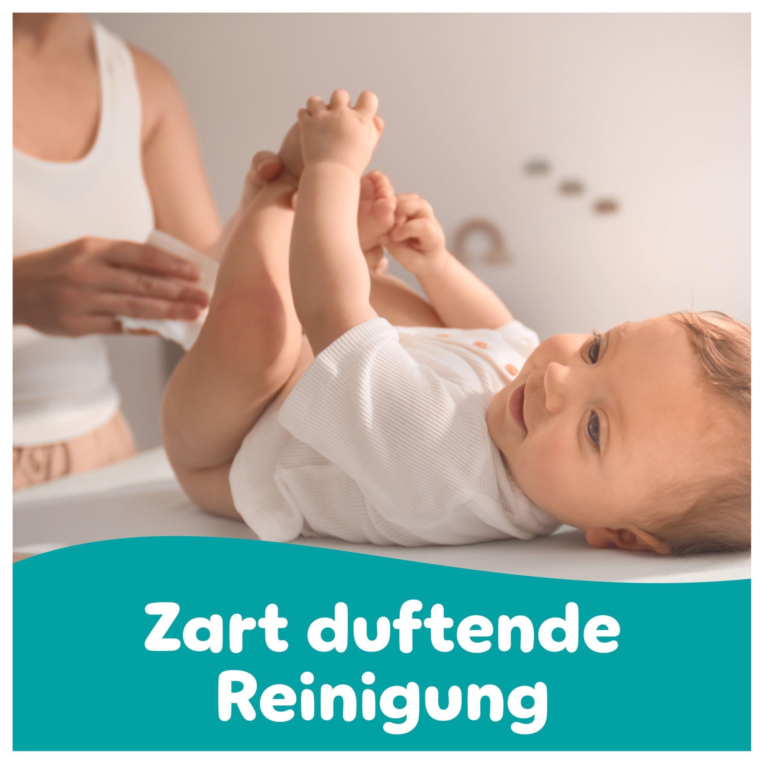 Pampers Fresh Clean Feuchttücher 15 Packungen mit 80 Stück, 1200 Feuchttücher, milder Duft, auch für Hände und Gesicht geeignet 3