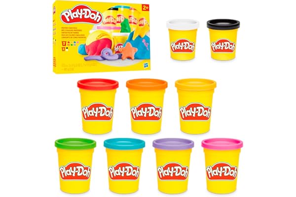 Play-Doh 9 Pack Favorite Color Set, Assorted Colors, 2 & 4 Ounce Modeling Compound Cans, Kids Arts & Crafts, Preschool Toys f