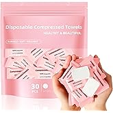 Compressed Disposable Face Towel, Thicker Individually Packaged Compressed Towels Dry Wipes, 30 PCS Large Size Coin Tissue Portable Washcloth for Travel Camping Hiking Outdoor Sports Beauty Salon