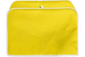 TOADDMOS Yellow Toaster Dust Cover, Universal Toaster Dust Storage Bag for 2 Slice Bread Toaster, Small Appliance Cover