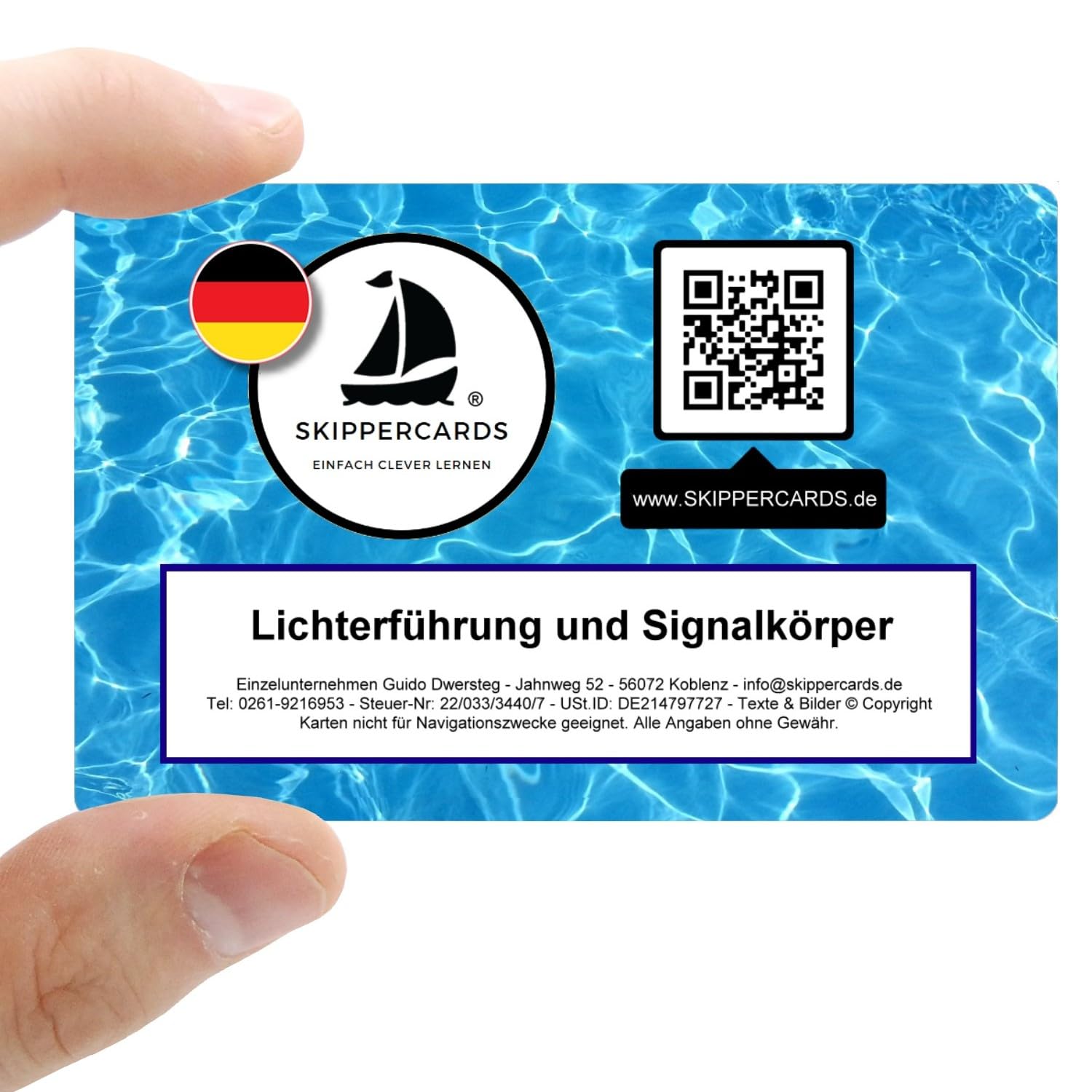 Skippercards Sports Boat Flashcards - Light Guide and Signal Body According to Collision Prevention Rules - Ideal Accessory for Sports Boat Driving Licence Sea, Sailing and Boating Sports