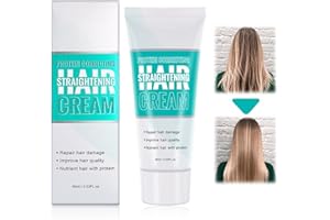 GANBARO Protein Hair Treatment Straightening Cream, Professional Keratin Hair Straightening Cream, Protein Treatment for Smoothing Frizz & Split Ends, Repairs Damaged Hair, Ideal for All Hair Types - 60ml