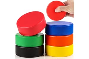 Zealor 6/12/30PCS Sport Foam Hockey Pucks, 3 Inch Mini Soft Foam Hockey Pucks with Mesh Bag Colored for Adult Indoor Outdoor Use Sport Game Classic Training and Practicing