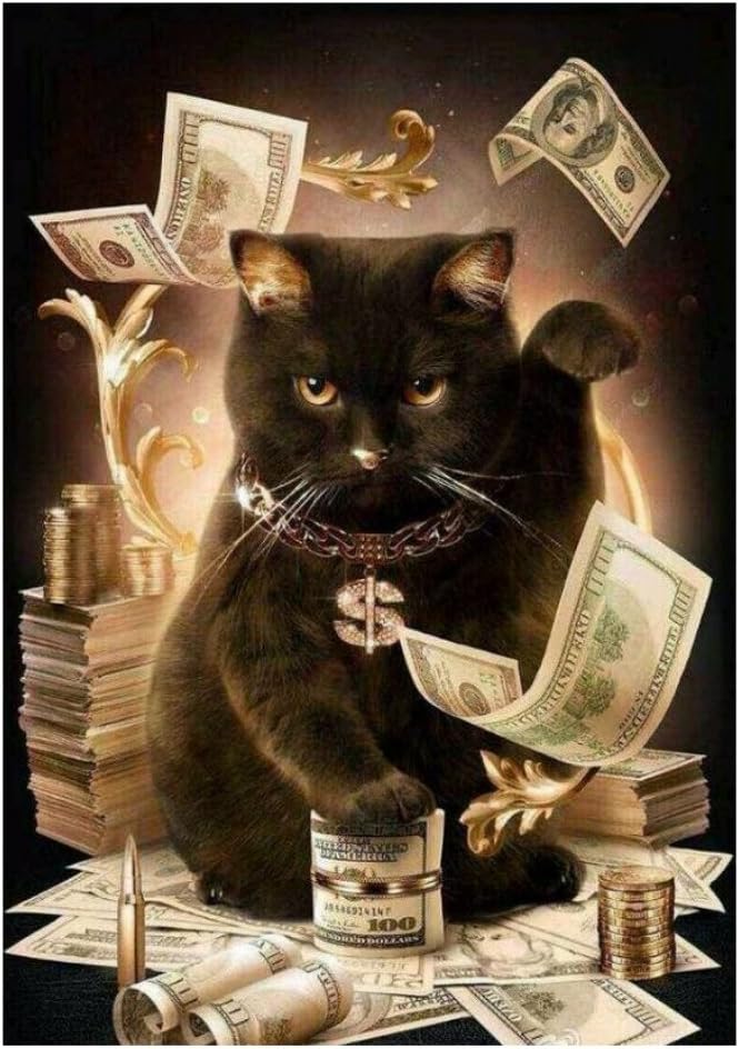 Gsha 5D Diamond Embroidery Mosaic Cartoon Cat Diamond Painting Cross Stitch Kits