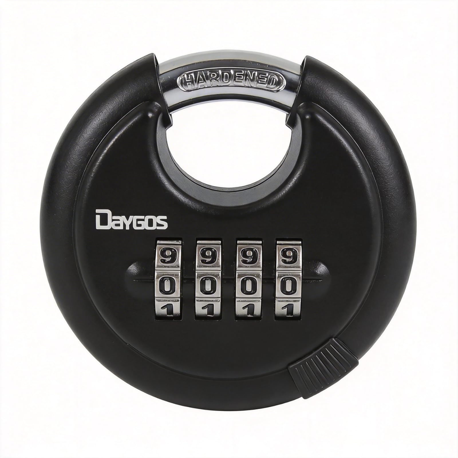 DAYGOS Heavy Duty Padlocks with Code, Outdoor Disc Combination Padlock with 9.5mm Hardened Steel Shackle, Weatherproof Combination Lock for Shed, Garage, Storage Unit, Locker(Black, 1pcs) โ image 1