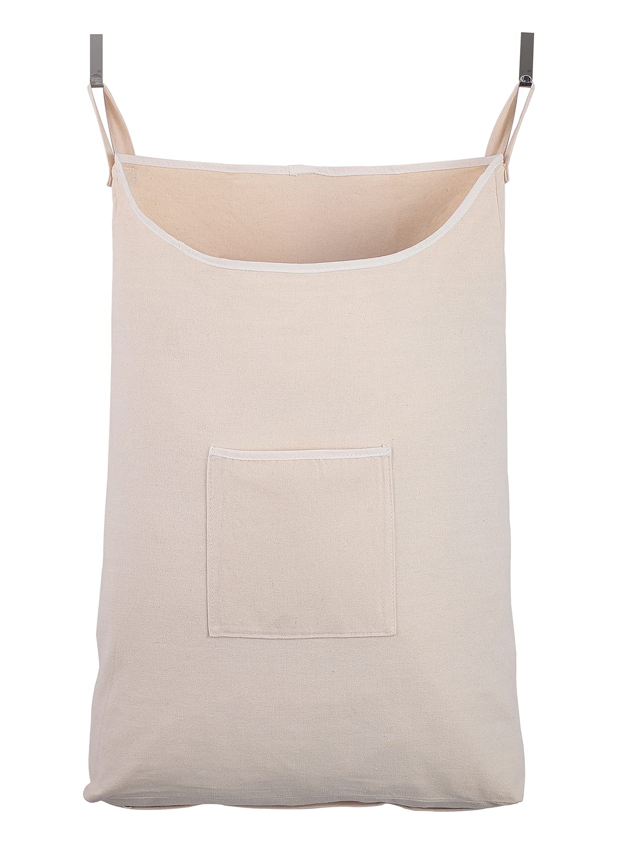 GORISEN Laundry Collector, Laundry Hamper, Door Hanging Laundry bag with hooks (Beige, 65Liters) — image 1