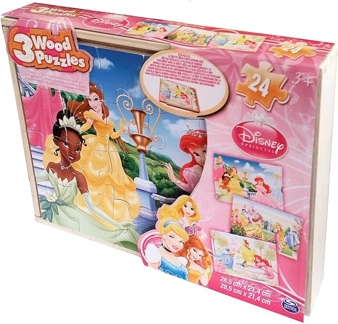 Disney Princesses Pack of 3 Wooden Puzzles 61929899) Amazon.co