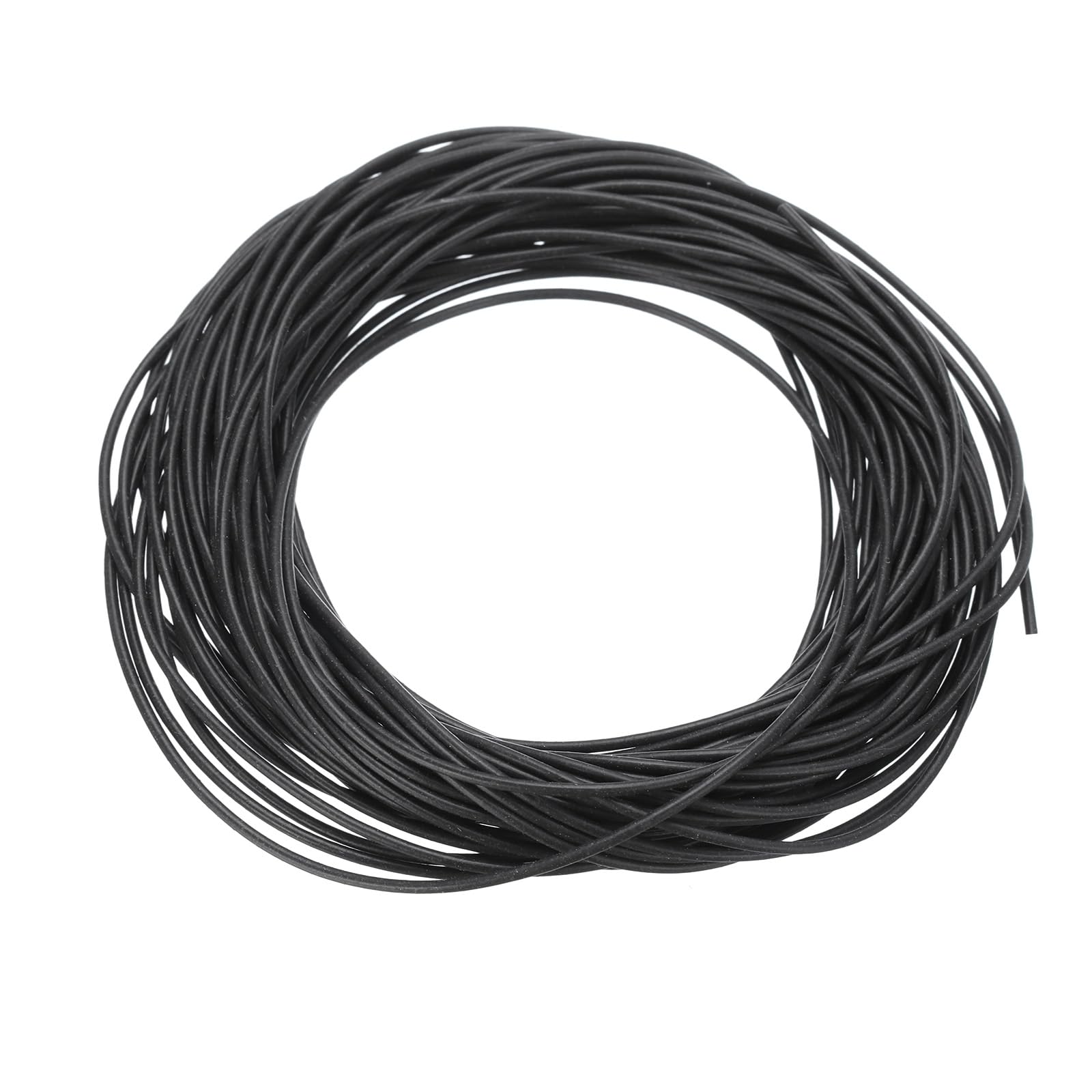 PATIKIL Silicone Foam Seal Strip, 10M(32.8Ft) 1mm(0.04") Dia Round High Density Solid Sponge Rubber Weather Stripping Cord for Sealing Gap Blocker Insulation, Black