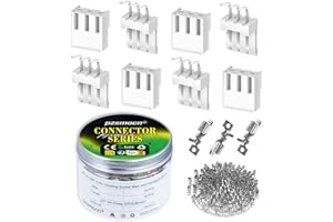 pzsmocn 250 Pieces / 50 Sets JST VH SMT 3.96 mm Pitch 3 Pin Female Housing and Male Adapter Connector Plug Socket Terminal Wires Cables 24-18 AWG Assembly, Header Crimp Pins Kit