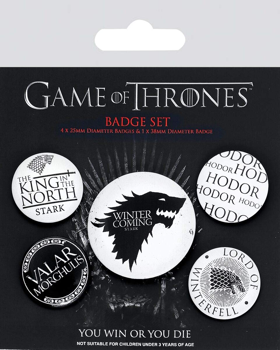 Pyramid International Game of Thrones Winter is Coming Badge, Multi-Colour, 10 x 12.5 cm
