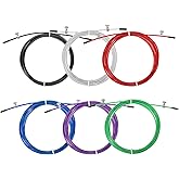 PATIKIL 10Ft Speed Jump Rope Replacement Cable, 6 Pack 2.5mm Professional Skipping Rope Steel Wire Replace for High Speed Jump Ropes, Multicolor