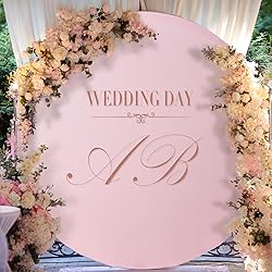 Outpain 7.2FT Baby Pink Round Arch Backdrop Cover