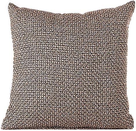 HomeTaste Knitted Decorative Throw Pillow Cover Deluxe Cushion Case, Solid Color on Both Sides