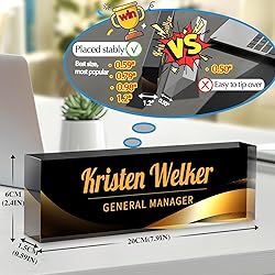 Custom Office Name Plate for Desk - Desk Name Plate
