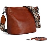 Iswee Genuine Leather Purses for Women Vintage Crossbody Bag Women’s Shoulder Handbags Designer Hobo Purse