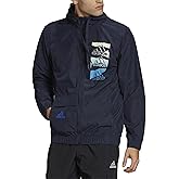 Adidas Men's Essentials BrandLove Woven Windbreaker, Legend Ink