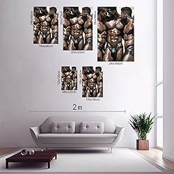 HMLZSJ Nude Muscle Male Torso Portrait Art Gay