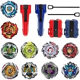 ASVEXKW Battling Set, Spinninning Top Burst Boy Combat Battling Game Set, Spinning &amp; Launchers, Greats Birthday Gift for Boys, 8 &amp; 10 Spinning Tops