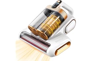 Mattress Vacuum Cleaner, 16Kpa Powerful Suction with 253.7nm UV-C Light, 140°F Heat, HEPA Filter & Ultrasonic, 42000 RPM/Min 