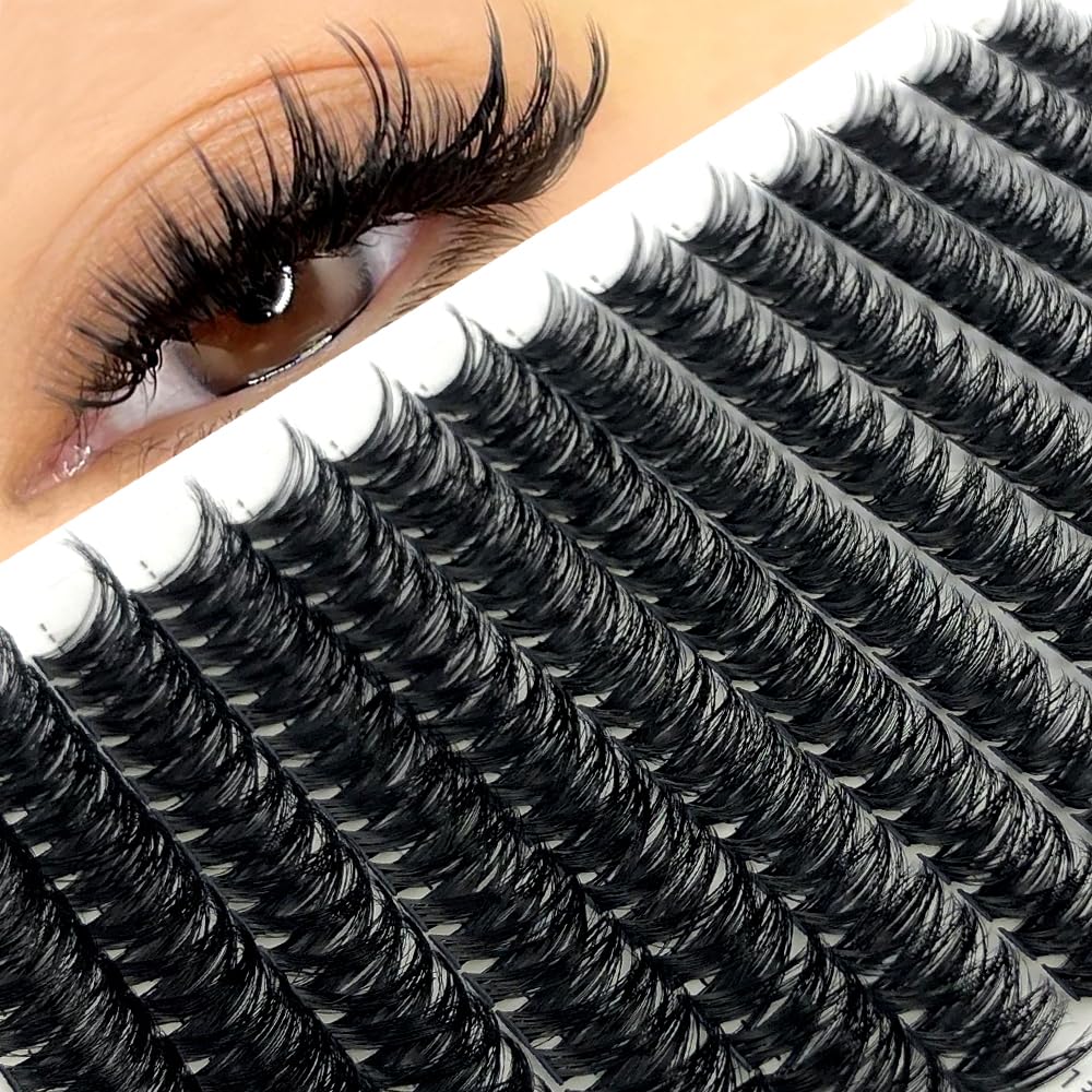 HBZGTLAD 30D/40D/50D/60D/80D Mink Eyelashes 280 Bundles Natural Eyelash extension 3D Russia Volume Individual Eyelash Cluster Makeup Tools Lashes (60D-D Curl-0.07MM-MIX)