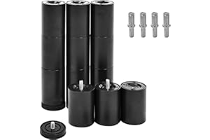 Skuehod 11 Inch Bed Legs for Adjustable Bed Base Frame,Screw in Furniture Replacement Feet, 4 Kinds Thread Contained, Set of 4