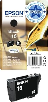 Epson 16 Black Pen & Crossword Ink Cartridge - DURABrite Ultra - 175 Pages