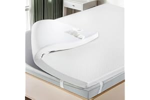 HOOMIC 3 Inch Twin Memory Foam Mattress Topper, Lavender Cooling Gel Infusion, Removable Bamboo Cover, Diamond Grid Pattern, CertiPUR-US Certified, Purple