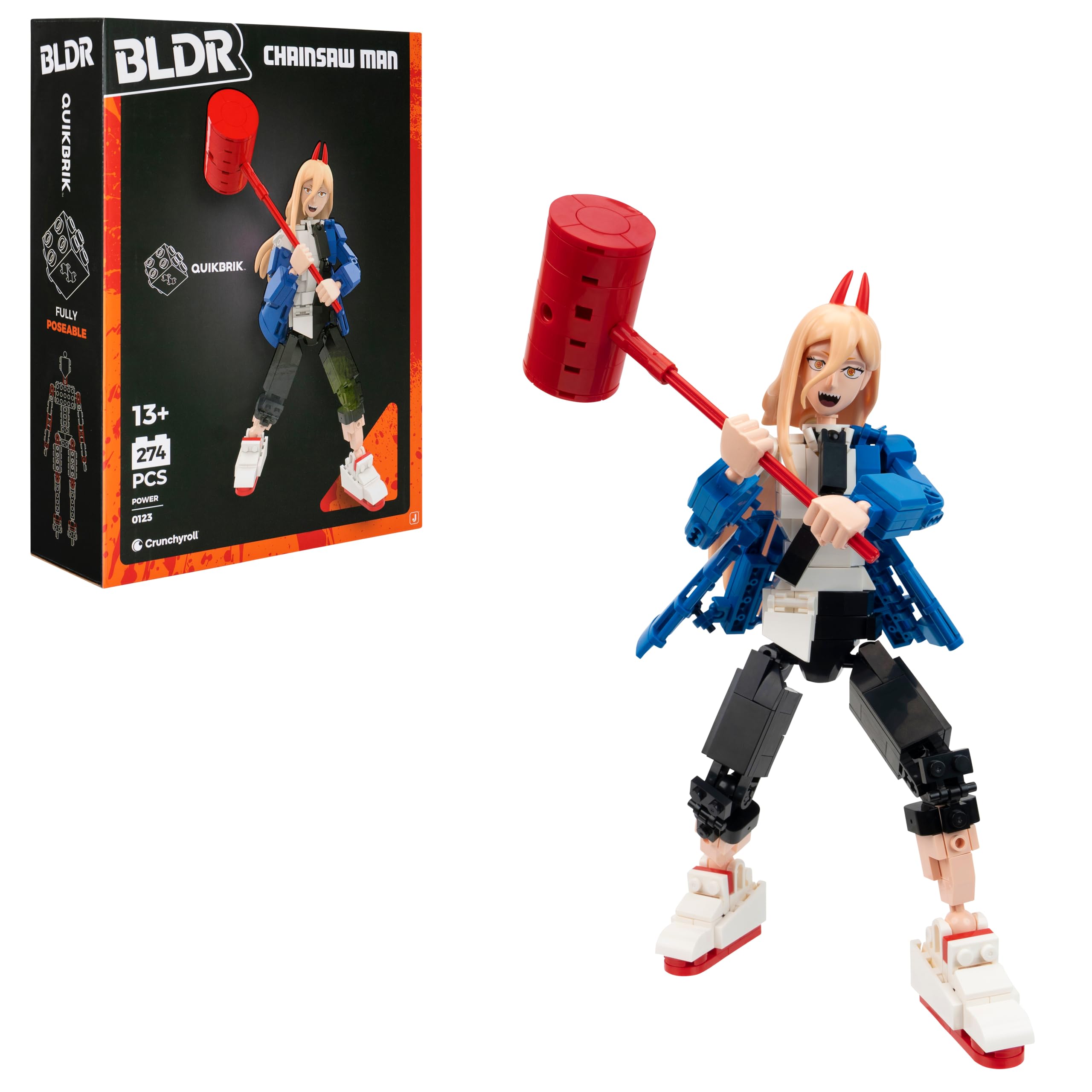 Photo 1 of BLDR Chainsaw Man Power Building Set - 10-Inch Buildable Articulated Action Figure, 0123
