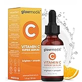 GlowMedik Vitamin C Serum for Face – Anti Aging Brightening Formula with Hyaluronic Acid, Vitamin E – Gentle for Sensitive Skin – Improves Dark Spots, Fine Lines & Wrinkles, Made in USA 30ml 1 fl oz