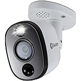 Swann Indoor/Outdoor Home Security Camera, 4K Ultra HD Bullet Cam, Heat & Motion Sensing with Sensor Warning Light, BNC Wired