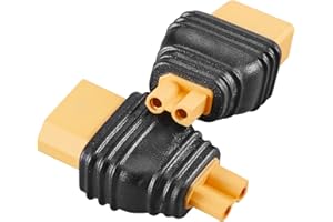 ZHOFONET XT30 Female to XT60 Male Connector,2 pcs XT30-XT60 Injection Molded Connectors Adapter,RC Battery Adapter for LiPo Battery Micro FPV Drone.