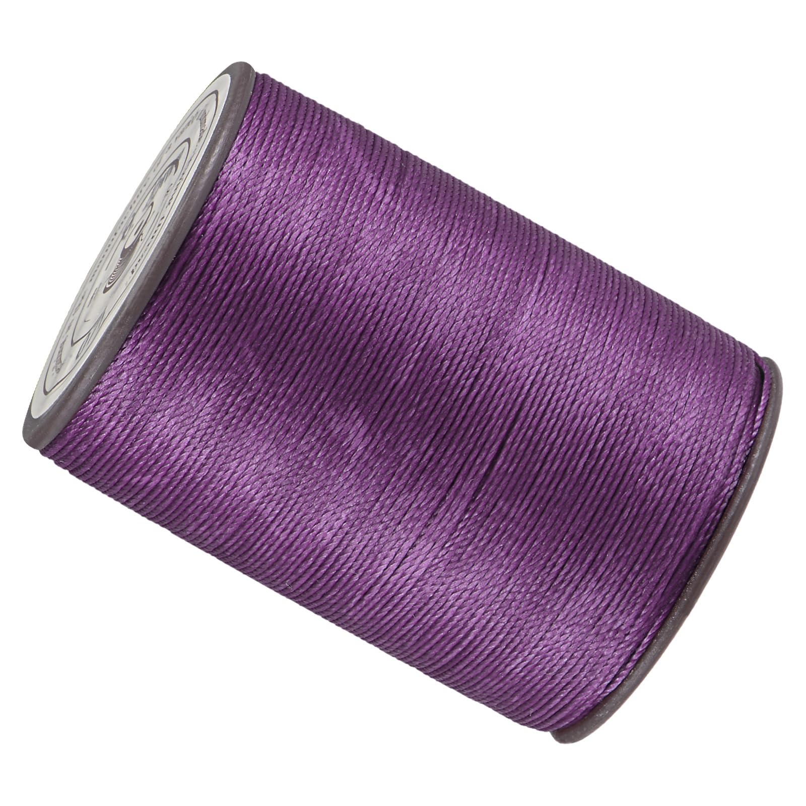 Kozelo Thin Leather Waxed Sewing Thread -[0.45mm x 175 Yards] Practical Long Waxed Cord Sewing Thread for Leather Craft DIY Bookbinding Use|PET & Wax Coating, Light Violet