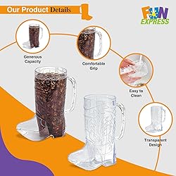 Fun Express Pack of 12 Cowboy Boot Mug, BPA Free