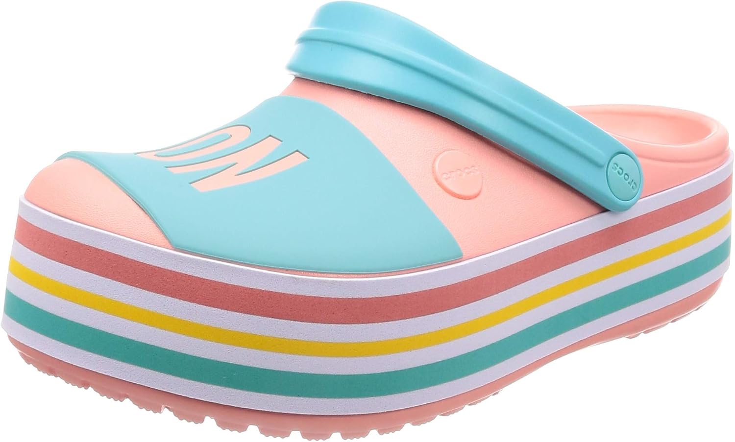 colorful platform crocs